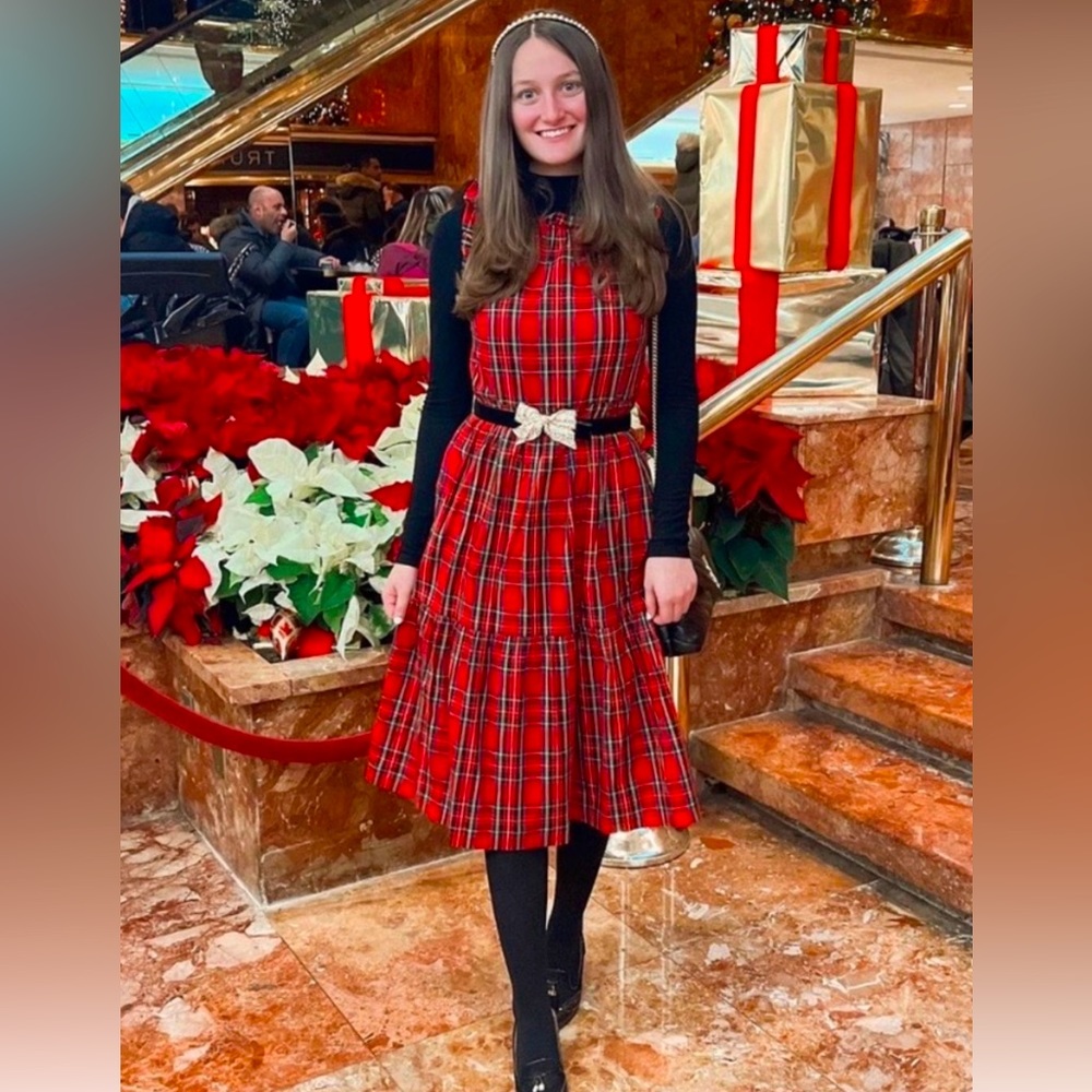 J Crew tartan plaid dress - size 12
